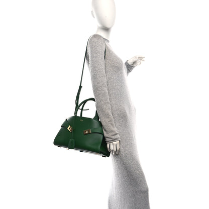 Salvatore Ferragamo Calfskin Medium Hug Soft Shoulder Bag Forest Green 2 of 9