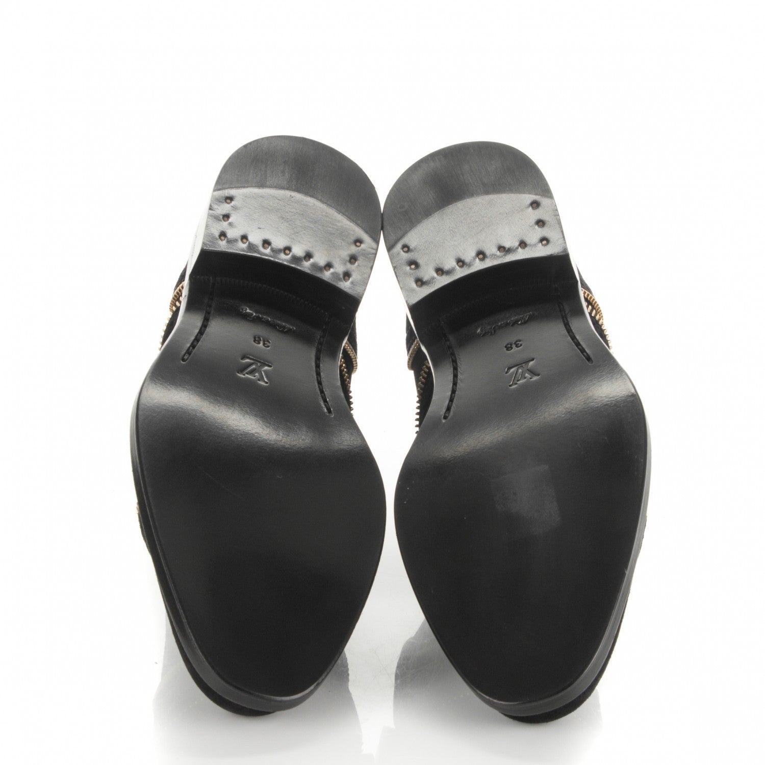 Louis Vuitton Suede Tomboy Richelieu Oxford Flats 38 Black 5 of 7
