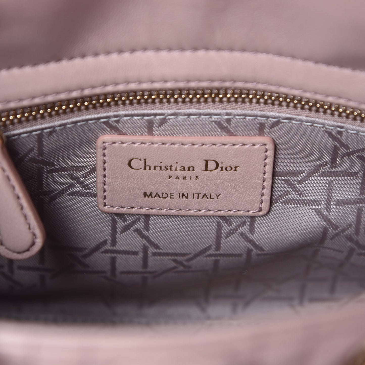 Lambskin Cannage Small Lucky Badges My Lady Dior Taupe