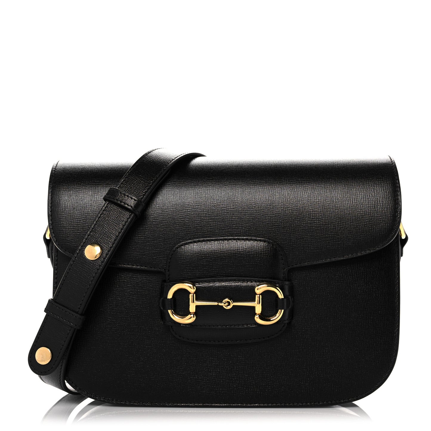 Azalea Calfskin Horsebit 1955 Shoulder Bag Black