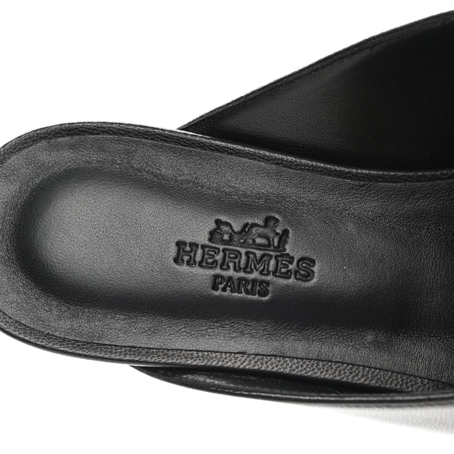 Hermes Goatskin Oz Mules 35 Black 7 of 9