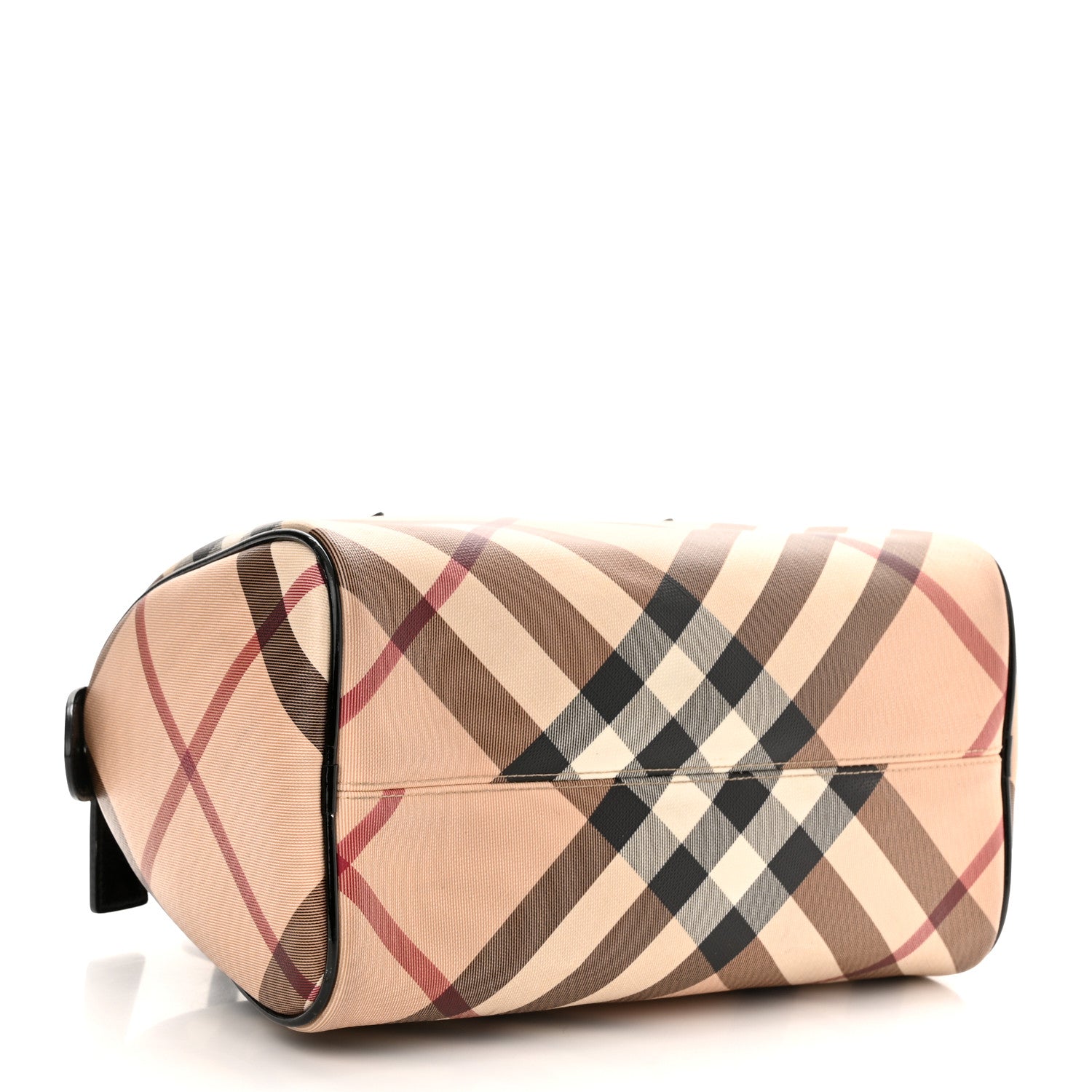 Burberry Nova Check Patent Small Chester Bowling Bag Black 4 of 9