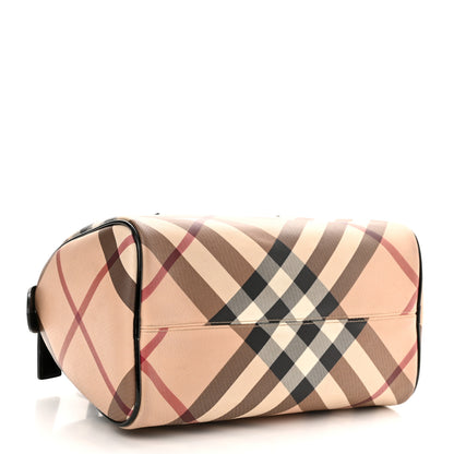 Burberry Nova Check Patent Small Chester Bowling Bag Black 4 of 9