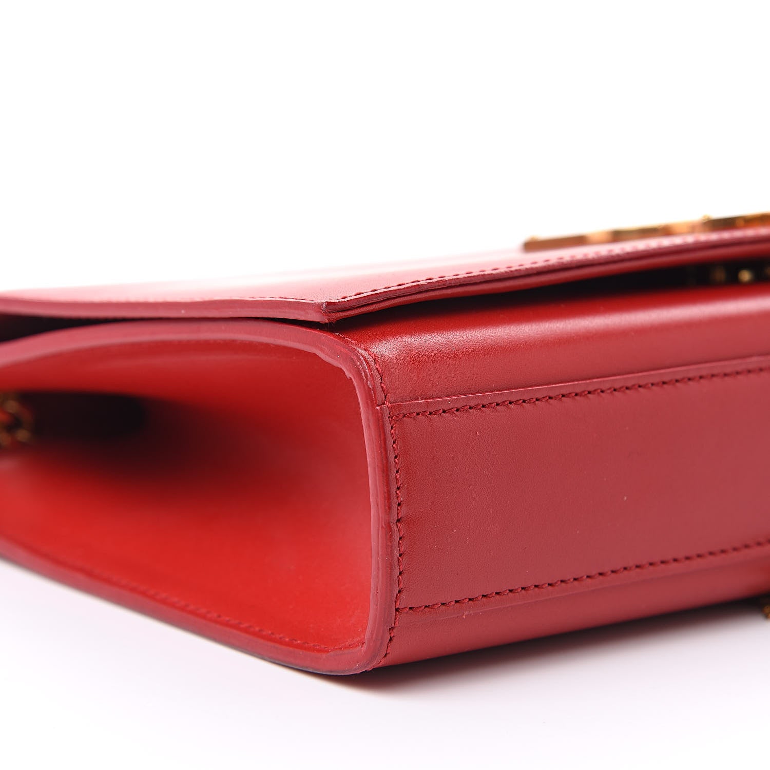 Saint Laurent Smooth Calfskin Medium Classic Monogram Kate Tassel Satchel Lipstick Red 7 of 14