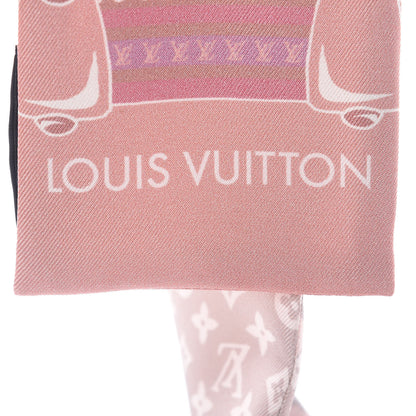 Louis Vuitton Silk Monogram Poodle Animalle Bandeau Rose Pale 5 of 5