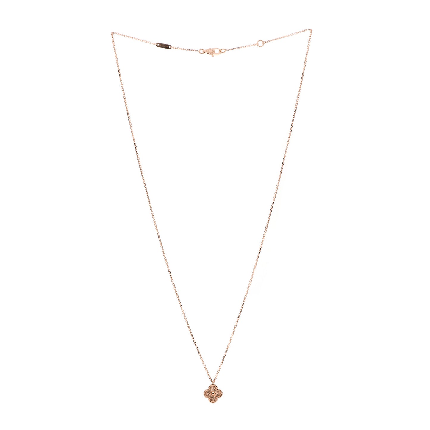 18K Rose Gold Sweet Alhambra Pendant Necklace