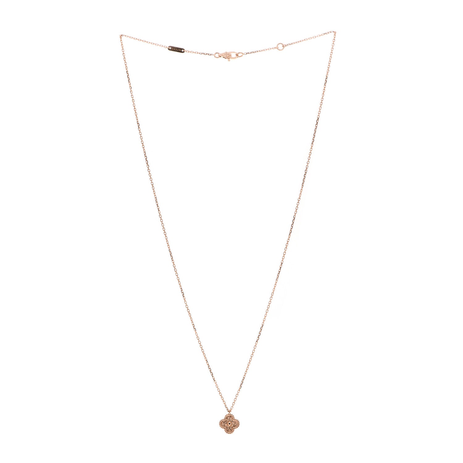 Van Cleef & Arpels 18K Rose Gold Sweet Alhambra Pendant Necklace 3 of 6