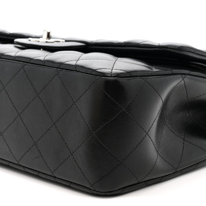 Chanel Lambskin Quilted Jumbo Double Flap Black 10 of 12