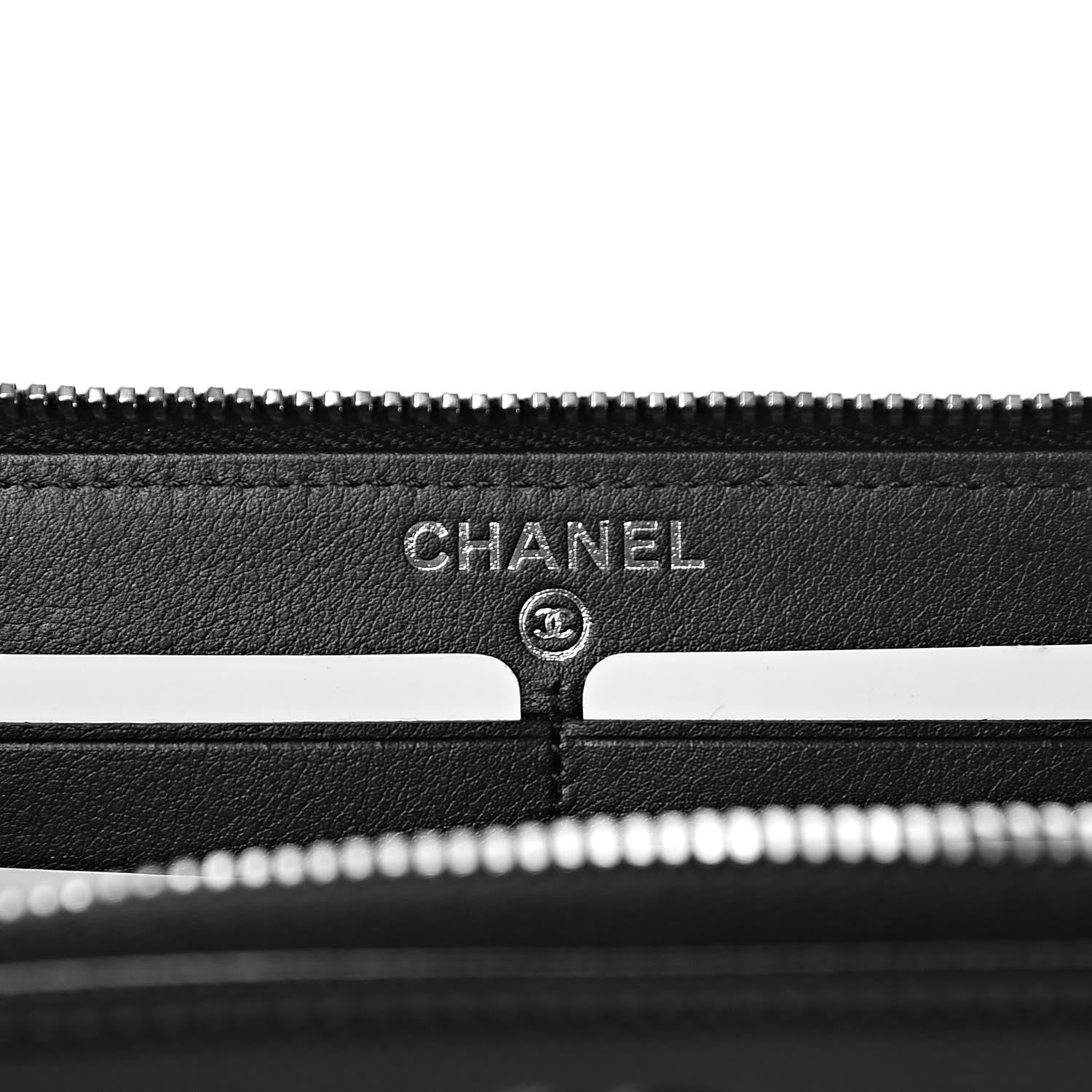 Chanel Caviar Sevruga Zip Around Wallet Black 7 of 9