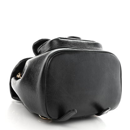 Chanel Glazed Aged Calfskin Quilted Small Duma Drawstring Backpack Black 4 of 10