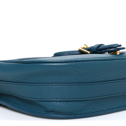 Christian Dior Grained Calfskin Medium Bobby Flap Steel Blue 9 of 10