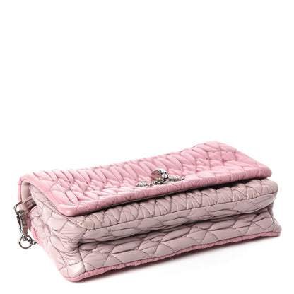 Miu Miu Nappa Matelasse Crystal Chain Shoulder Bag Rosa 4 of 9