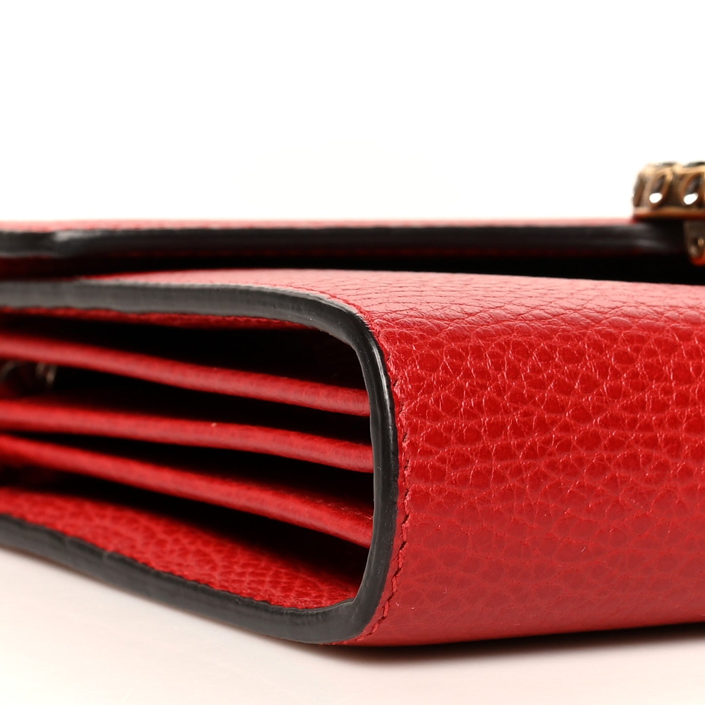 Calfskin Mini Dionysus Chain Wallet Hibiscus Red