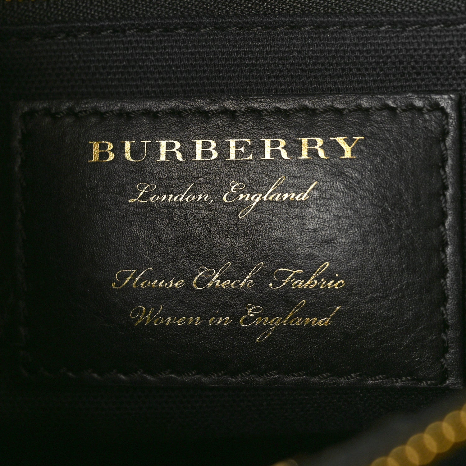 Burberry Grainy Calfskin House Check Two Tone Medium Banner Tote Black Brown 7 of 11