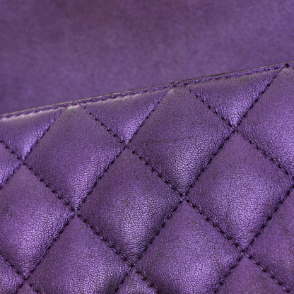 Chanel Iridescent Lambskin Quilted Mini Rectangular Flap Dark Purple 12 of 12