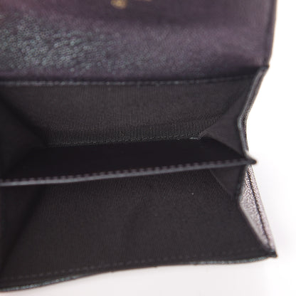 Chanel Iridescent Caviar Quilted Flap Card Holder Wallet Black 5 of 9
