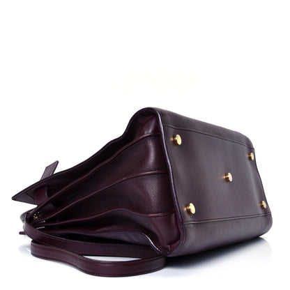 Saint Laurent Grained Calfskin Small Classic Sac De Jour Bordeaux 3 of 4