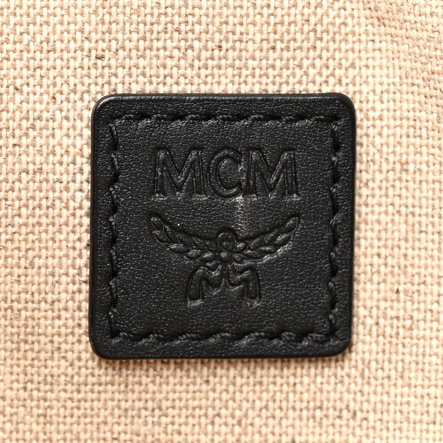MCM Calfskin Linen Small Travia Crossbody Black 6 of 12
