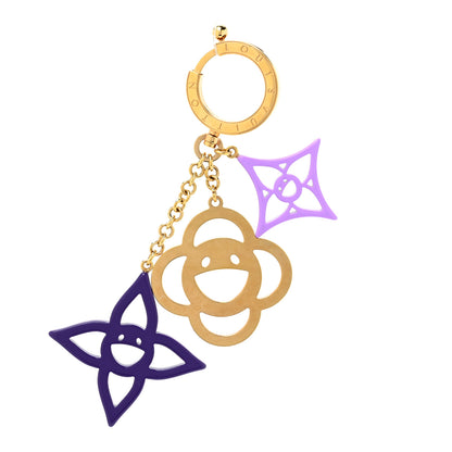 Louis Vuitton Brass Enamel Cosmic Blossom Bag Charm Violet 1 of 3