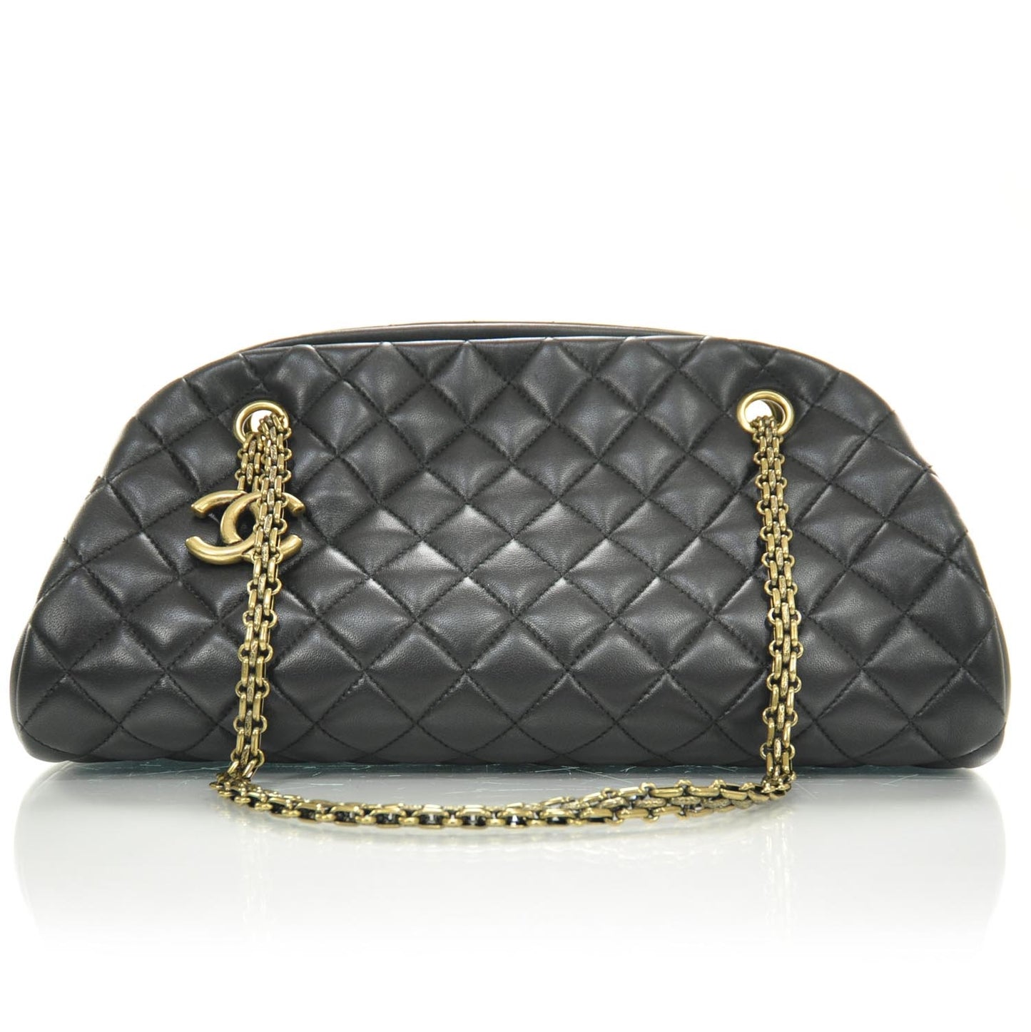 Lambskin Quilted Medium Just Mademoiselle Black