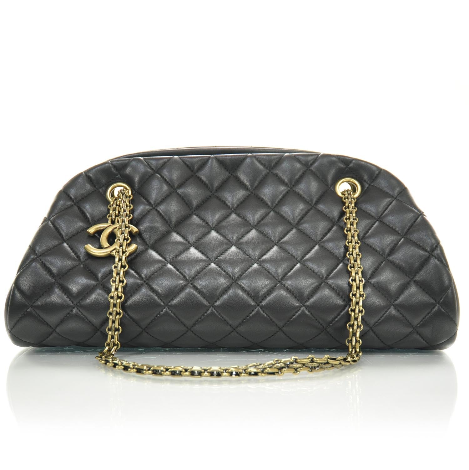 Chanel Lambskin Quilted Medium Just Mademoiselle Black 1 of 8