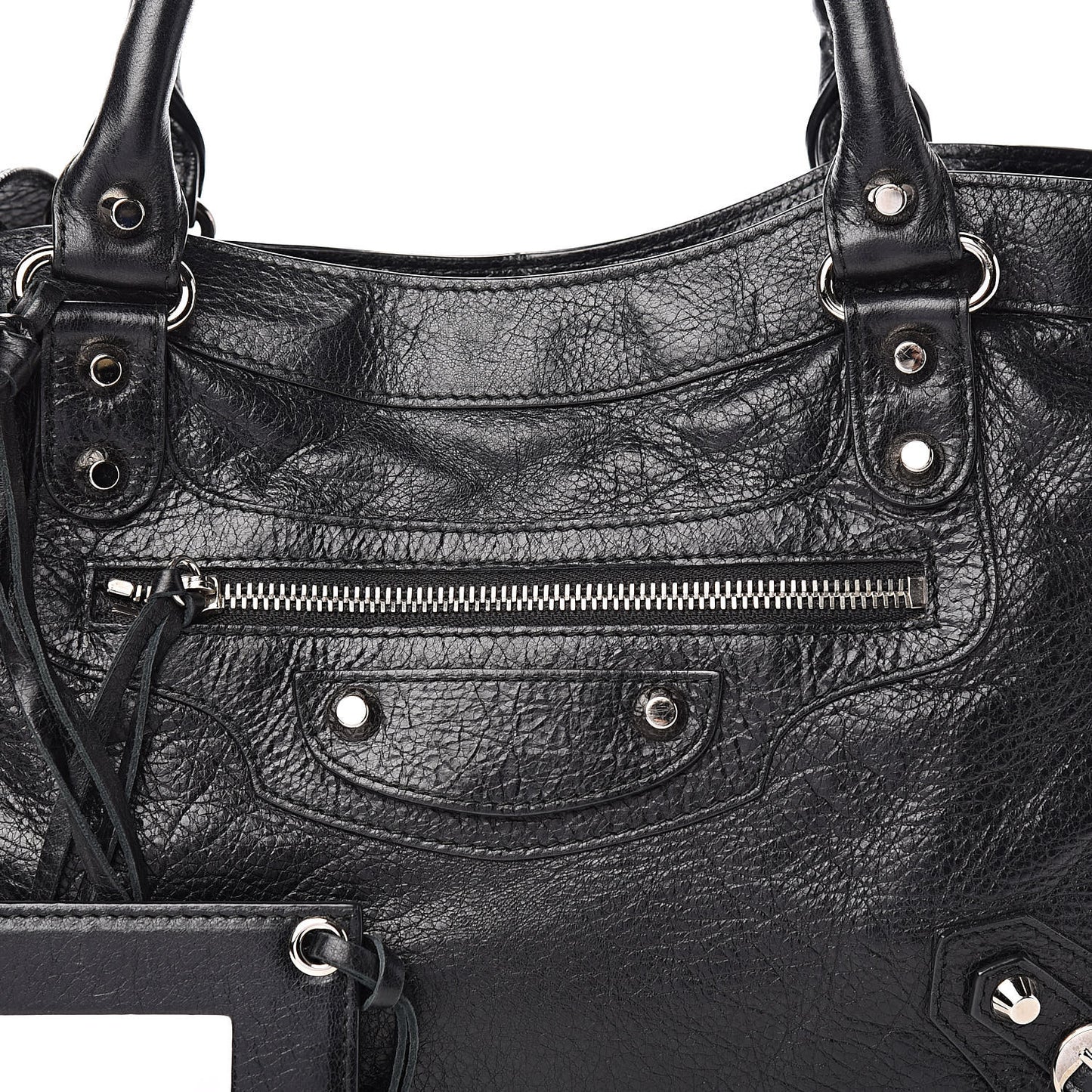 Agneau Classic Silver Hardware Town Black