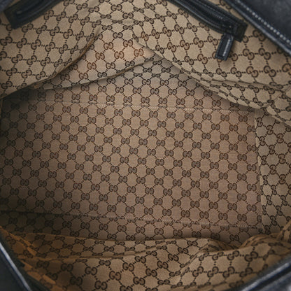 Gucci Calfskin Monochrome Medium Double G Tote Bag Black 4 of 10