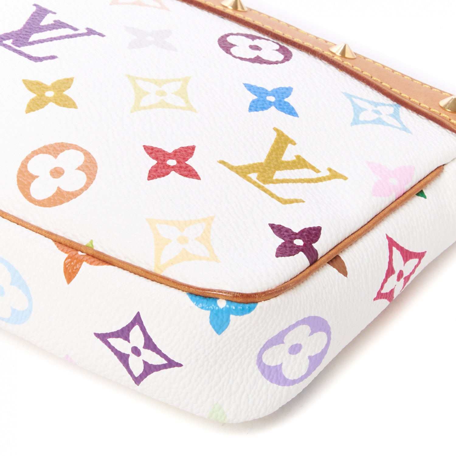Louis Vuitton Monogram Multicolor Pochette Accessories White 4 of 7