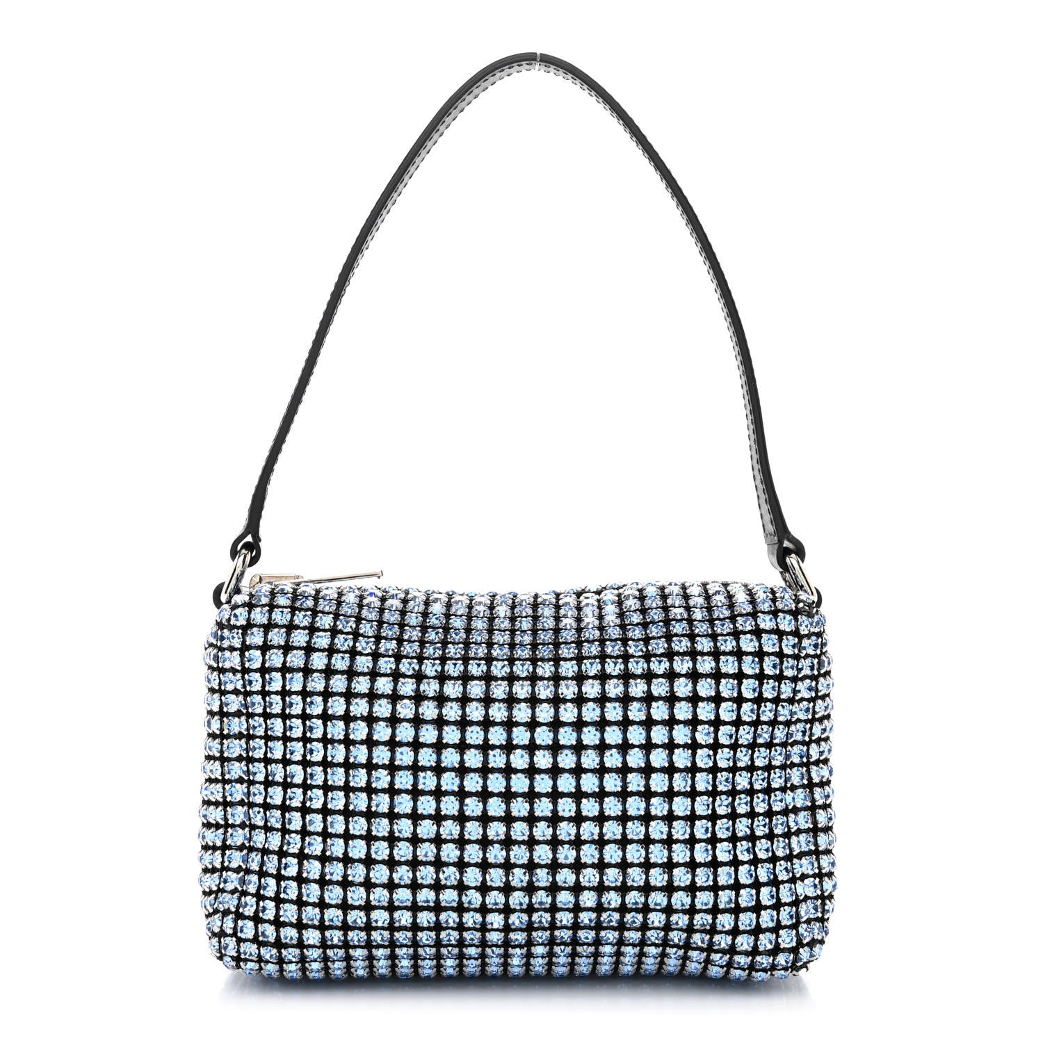 Alexander Wang Mesh Crystal Rhinestone Mini Heiress Pouch Baby Blue 1 of 14