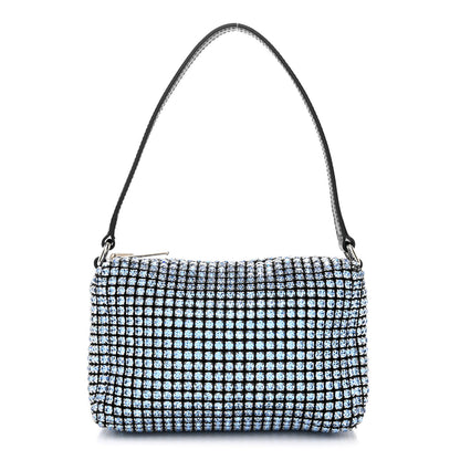 Alexander Wang Mesh Crystal Rhinestone Mini Heiress Pouch Baby Blue 1 of 14