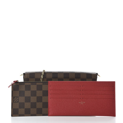 Louis Vuitton Damier Ebene Pochette Felicie Chain Wallet 10 of 10