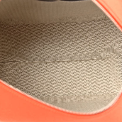 Hermes Canvas Large Bride-A-Brac Pouch Orange Feu Burgundy 5 of 6