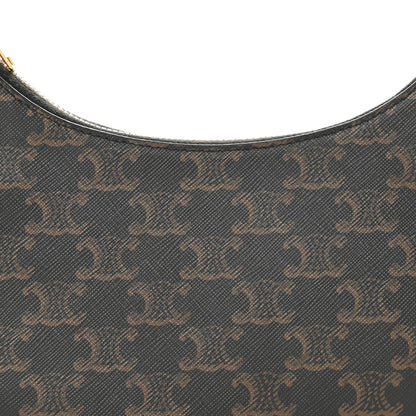 Celine Triomphe Canvas Calfskin Ava Shoulder Bag Tan 8 of 12