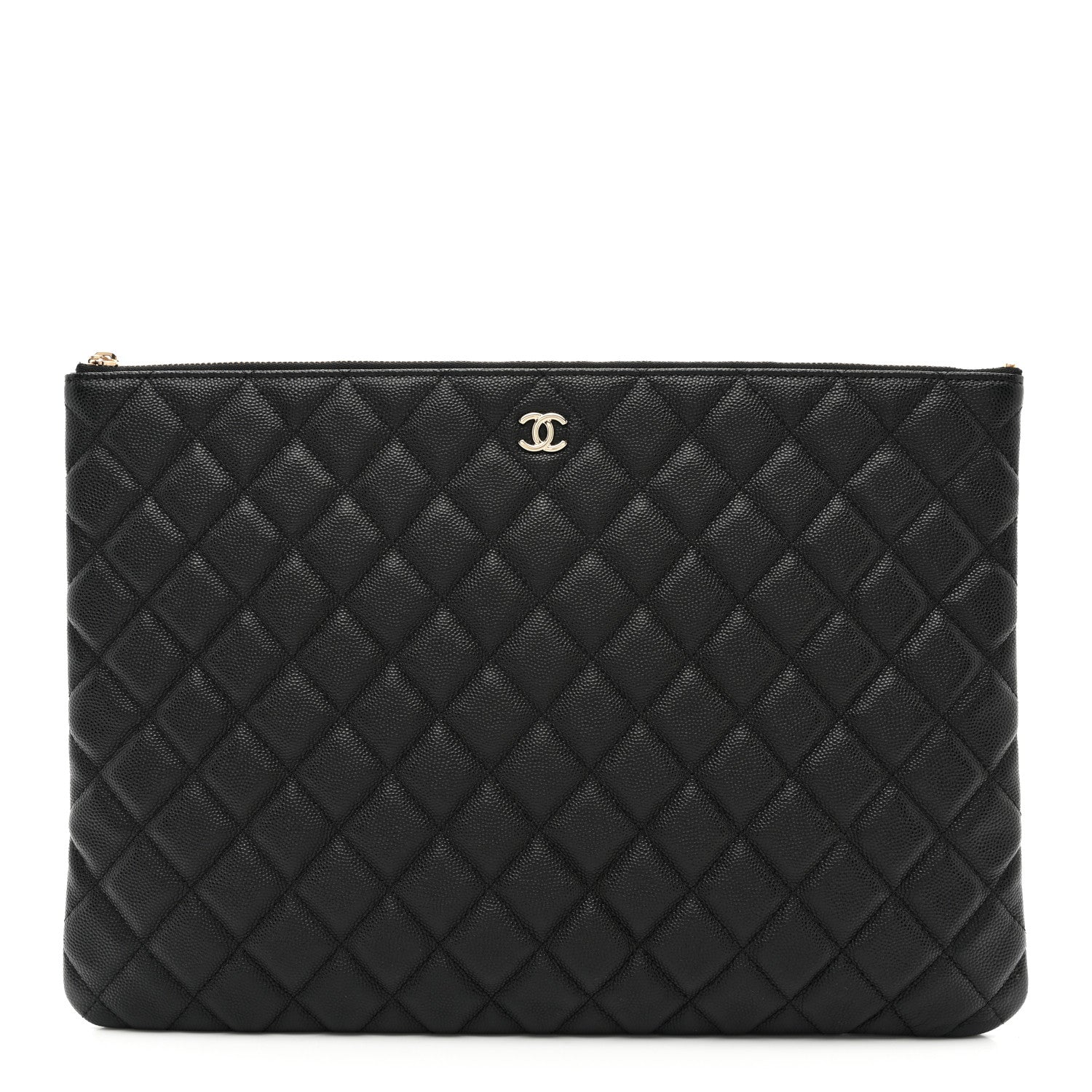 Chanel Caviar Quilted Large Cosmetic Case Black 1 of 8