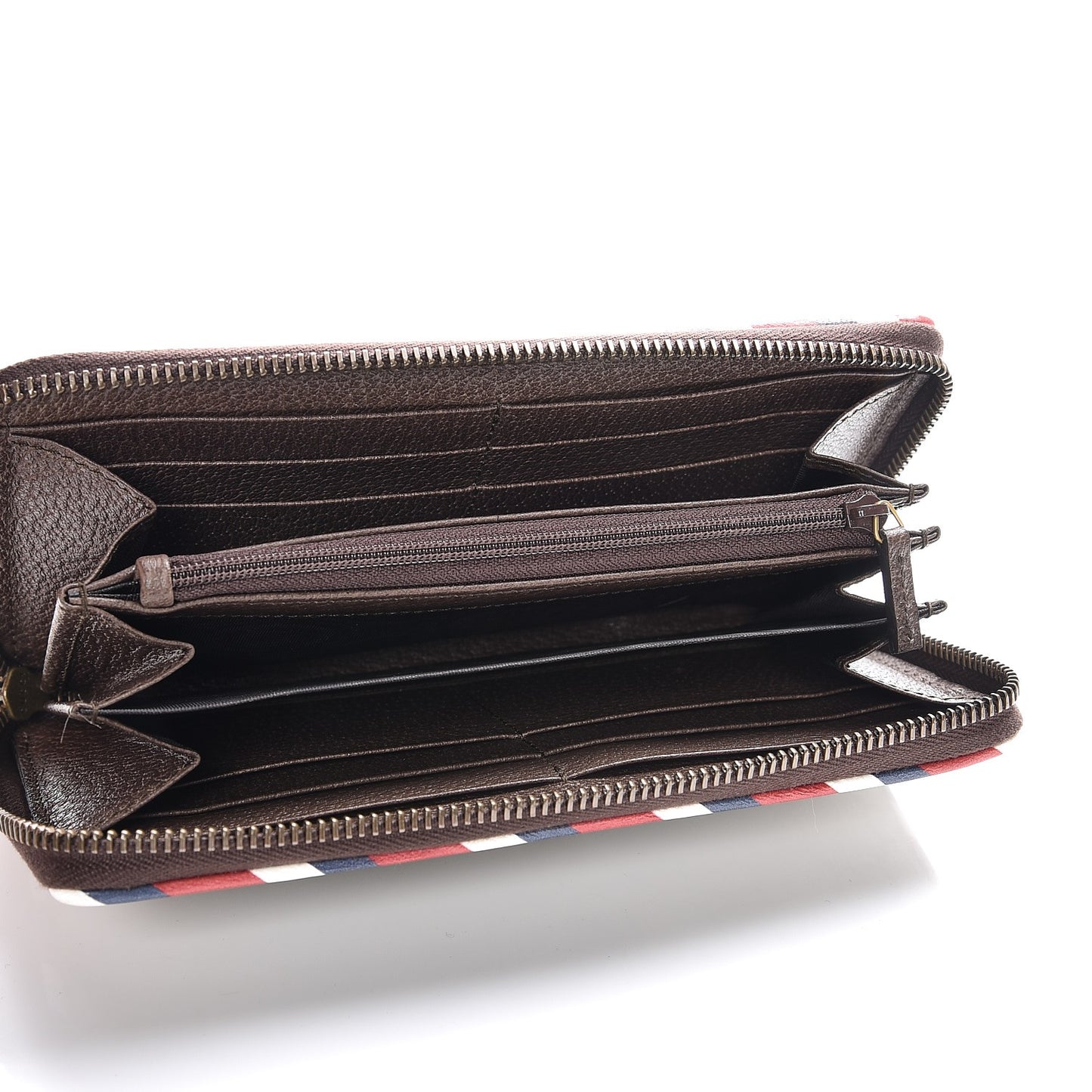GG Supreme Monogram Courrier Embroidered UFO Zip Around Wallet