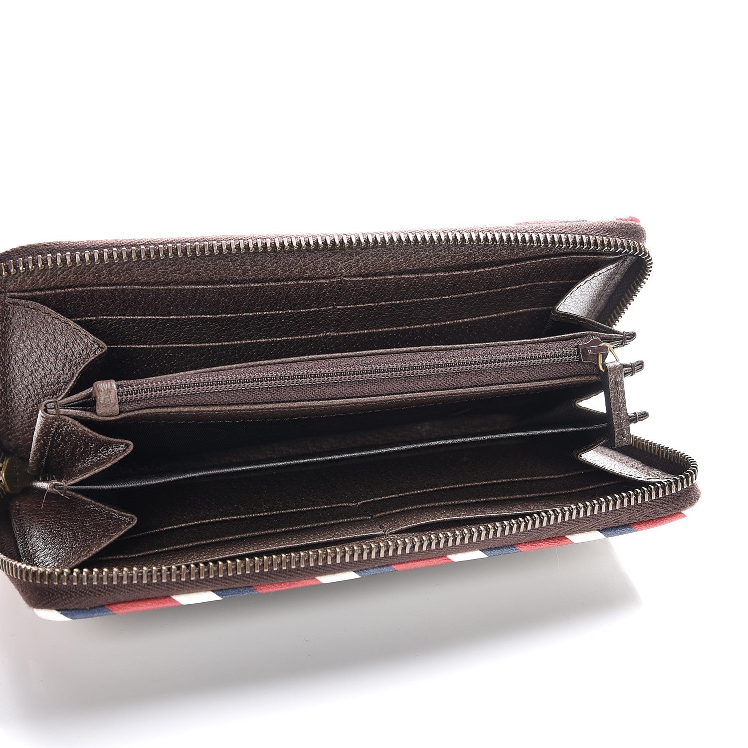 Gucci GG Supreme Monogram Courrier Embroidered UFO Zip Around Wallet 5 of 10