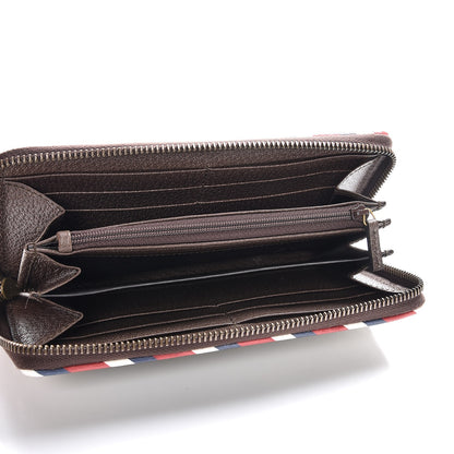 Gucci GG Supreme Monogram Courrier Embroidered UFO Zip Around Wallet 5 of 10