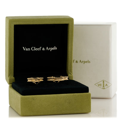 Van Cleef & Arpels 18K Yellow Gold Grey Mother of Pearl Black Onyx Magic Alhambra Between the Finger Ring 52 6 5 of 5