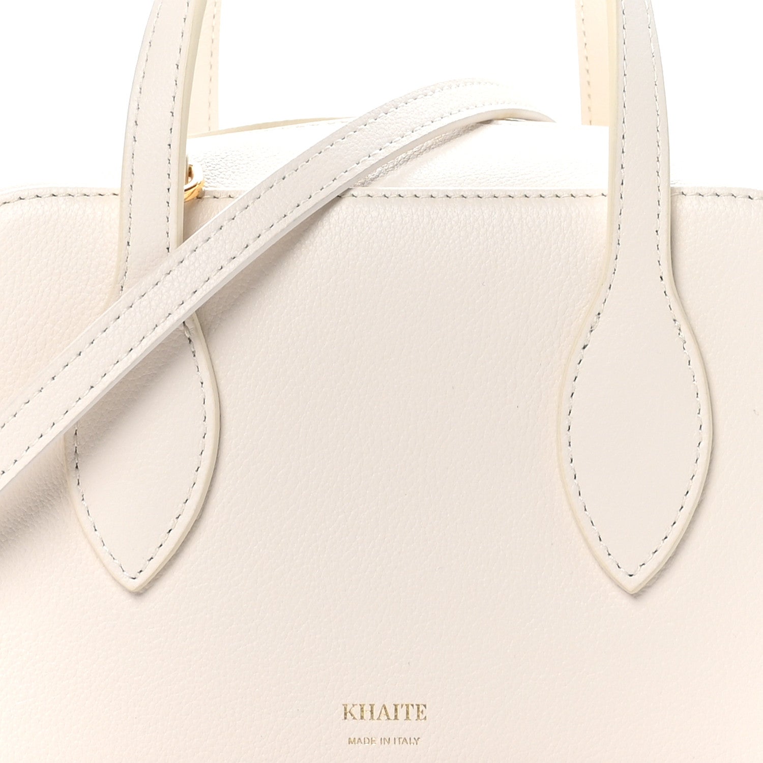 Khaite Pebbled Calfskin Small Maeve Bag Cream 7 of 9