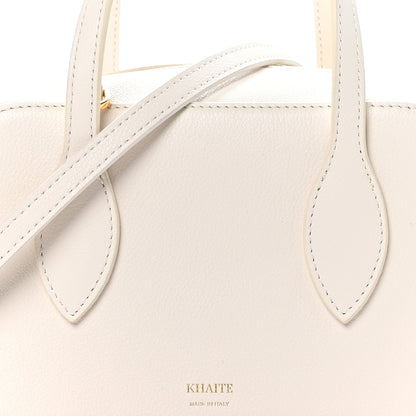 Khaite Pebbled Calfskin Small Maeve Bag Cream 7 of 9