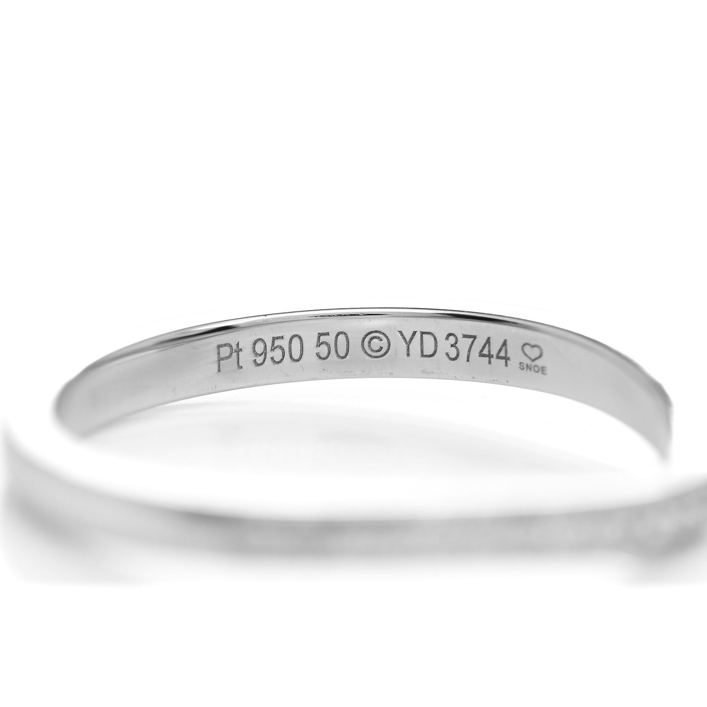 Platinum Diamond Ballerine Wedding Band Ring 50 5.25
