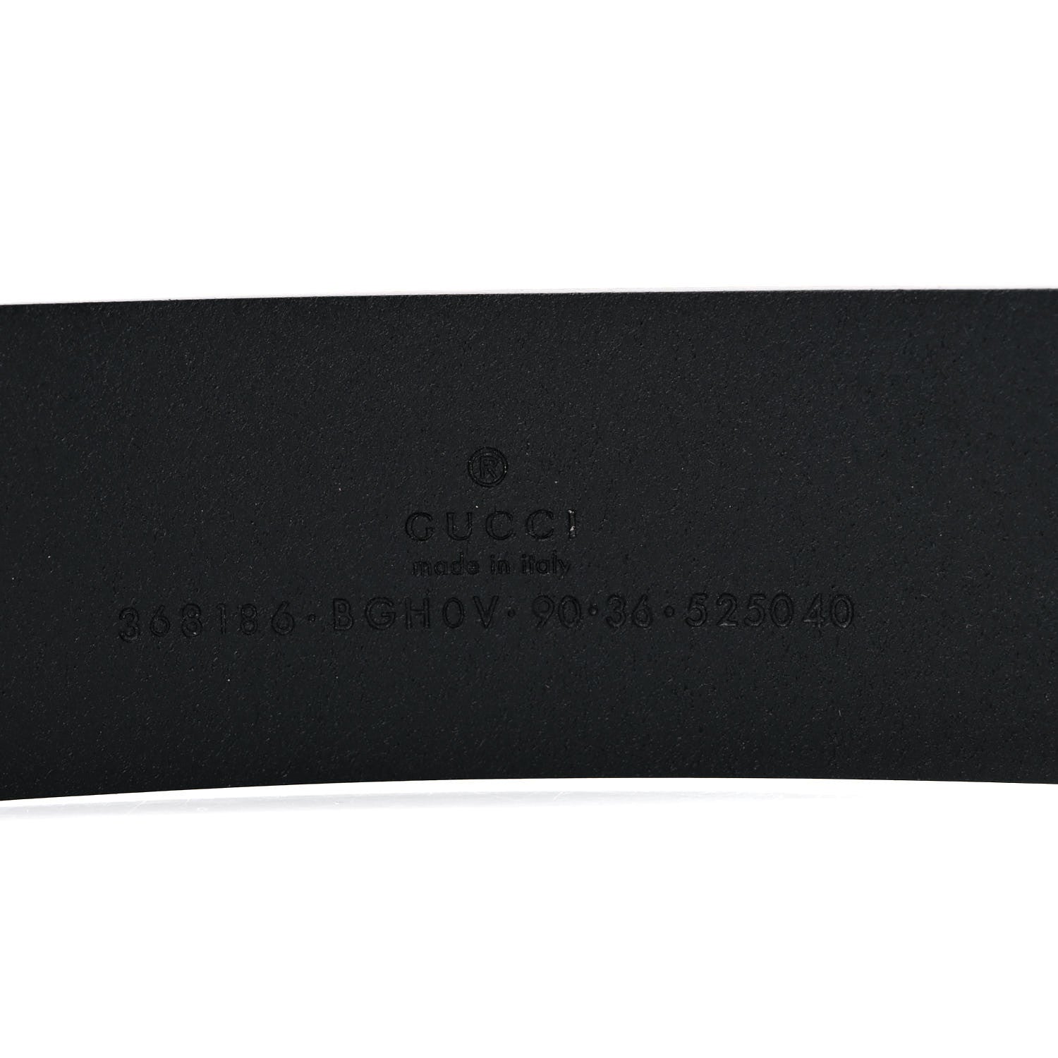 Gucci Selleria Calfskin Monochrome Interlocking G 37mm Belt 90 36 Black 3 of 5