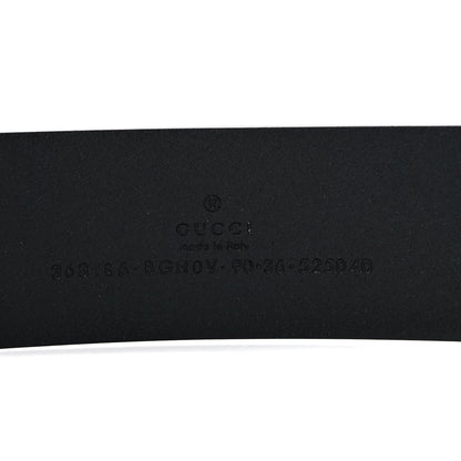 Gucci Selleria Calfskin Monochrome Interlocking G 37mm Belt 90 36 Black 3 of 5