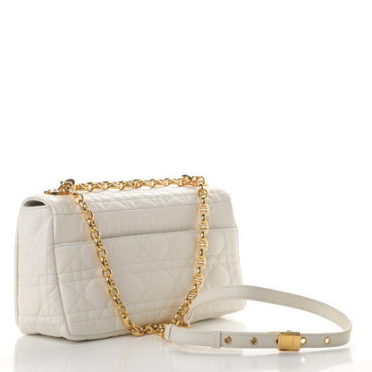 Christian Dior Lambskin Cannage Medium Dior Bag Ivory 3 of 12