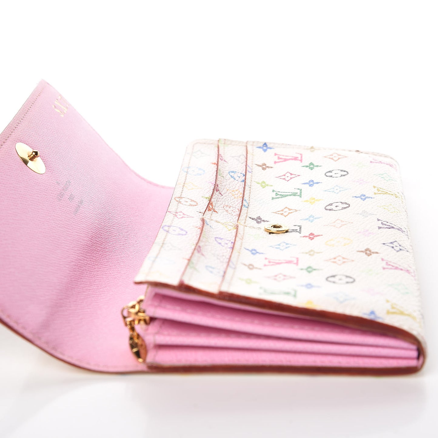Monogram Multicolor Sarah Wallet White Litchi