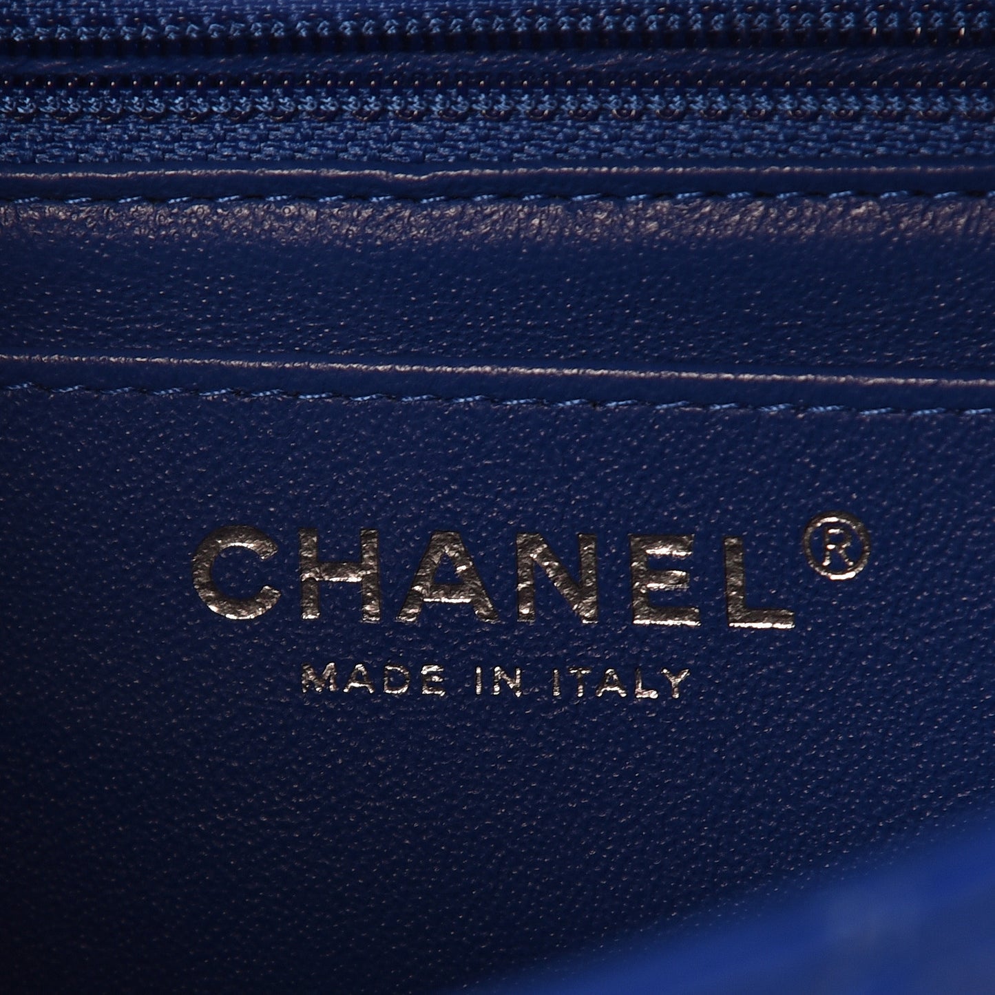 Lambskin Quilted Mini Rectangular Flap Blue