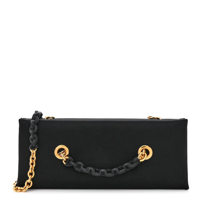 Tom Ford Satin Small Chain Clutch Bag Black 1 of 11