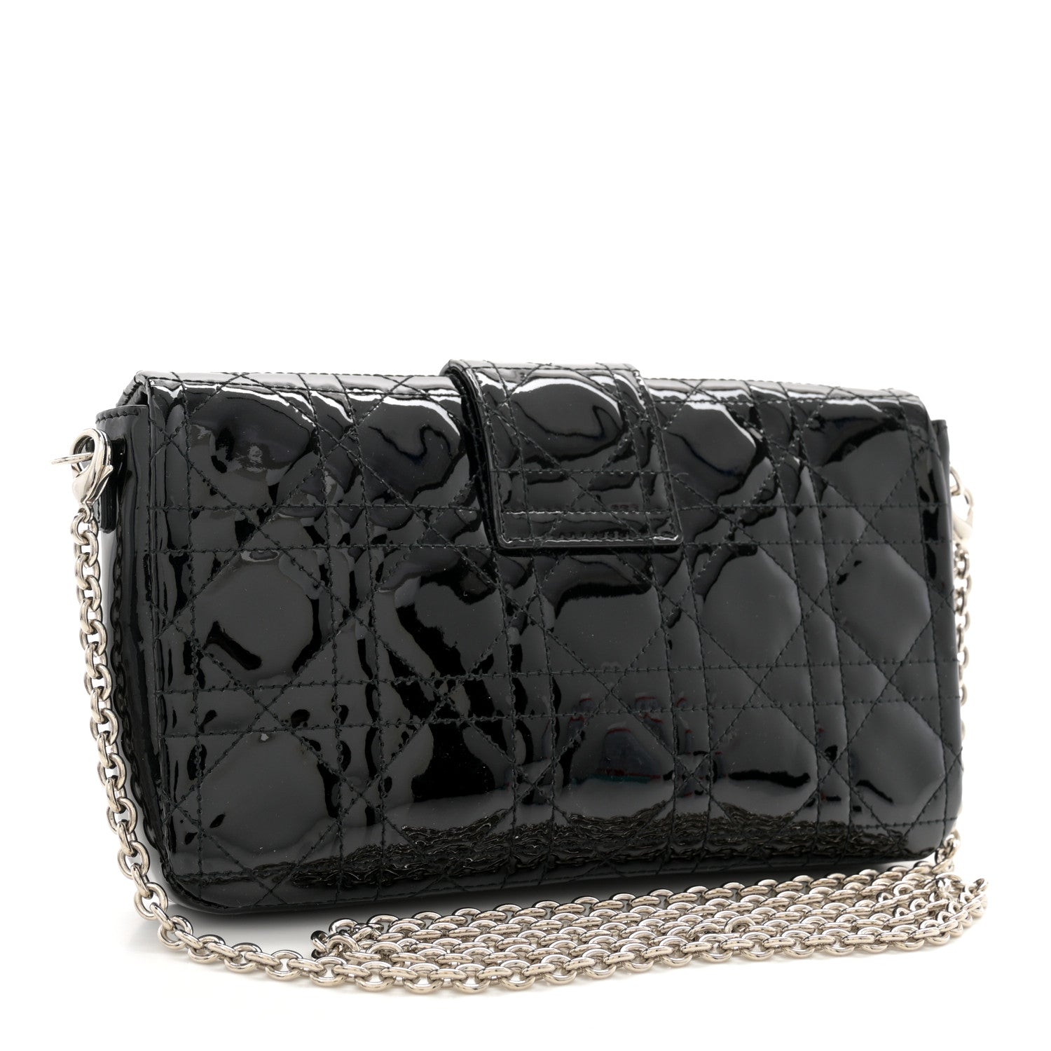 Christian Dior Patent Cannage New Lock Pouch Black 3 of 11