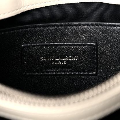 Saint Laurent Calfskin Y Quilted Monogram Small Loulou Chain Satchel Crema Soft 7 of 11