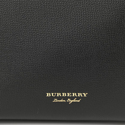 Burberry Derby Calfskin House Check Small Banner Tote Black 7 of 9